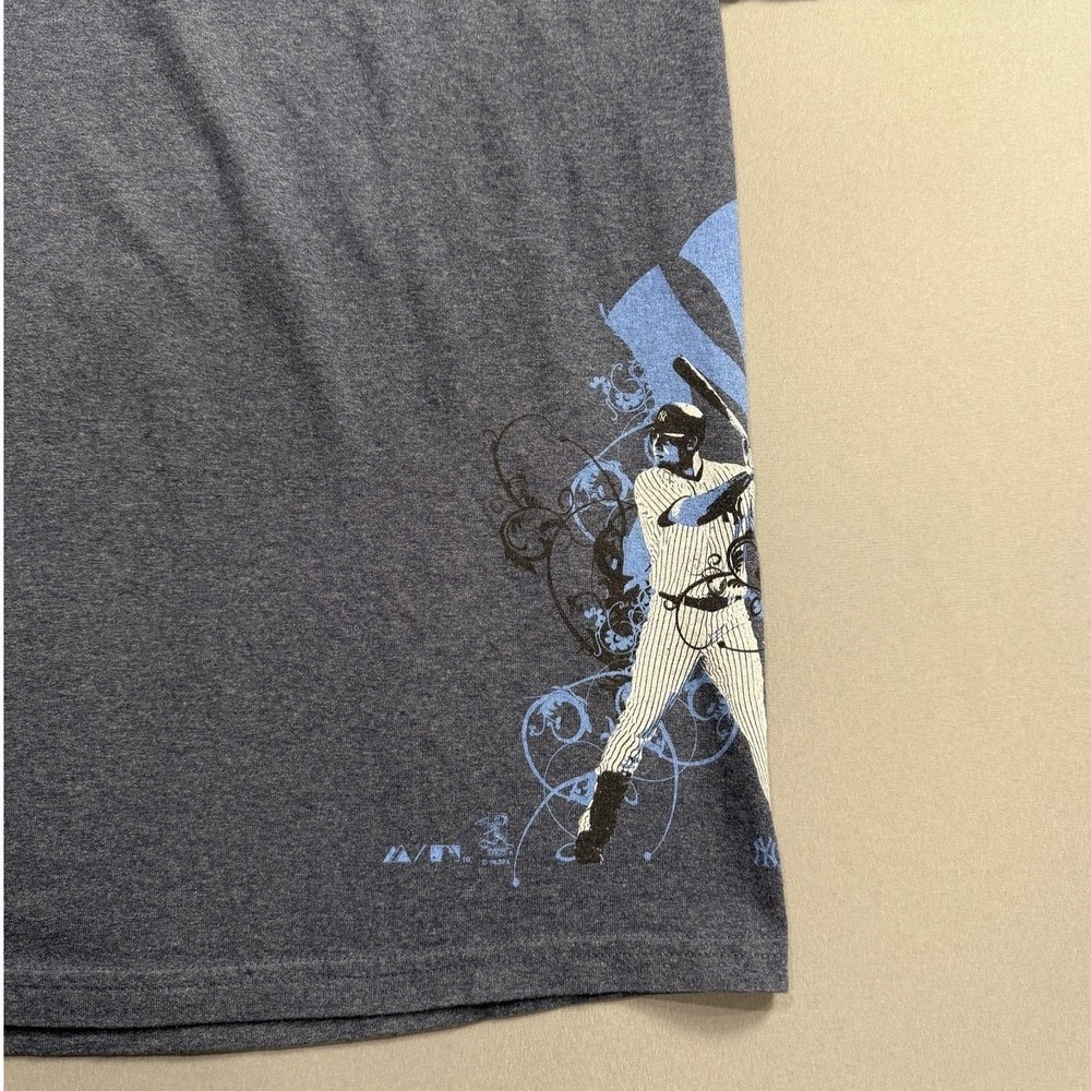 New York‎ Yankees Shirt Mens Large Gray MLB Baseball Teixeira 25 Majestic - Picture 4 of 7